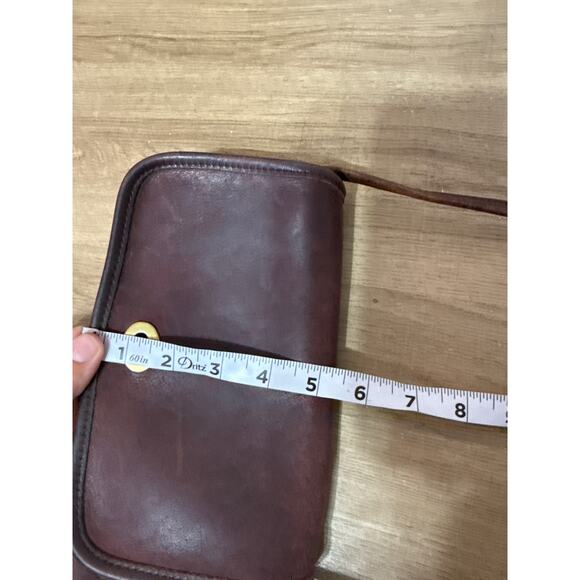 Vintage Coach USA Leather Crossbody Bag Brown Turnlock Flap Purse - Picture 10 of 10